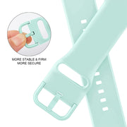 For Apple Watch Series 5 44mm Pin Buckle Silicone Watch Band(Mint Green)