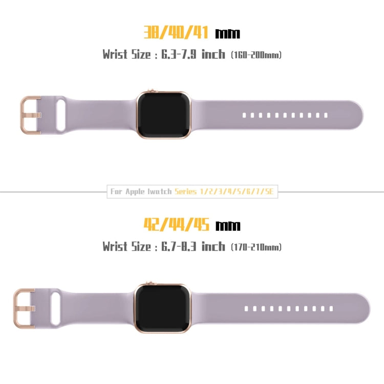 For Apple Watch Series 5 44mm Pin Buckle Silicone Watch Band(Baby Purple)