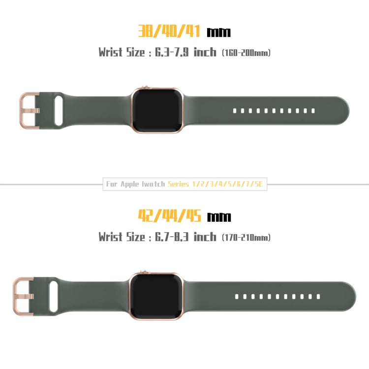 For Apple Watch Series 5 44mm Pin Buckle Silicone Watch Band(Olive)