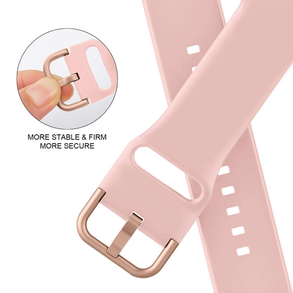 For Apple Watch Series 4 44mm Pin Buckle Silicone Watch Band(Pink)