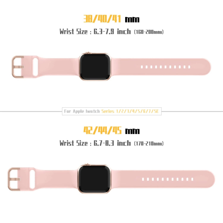For Apple Watch Series 4 40mm Pin Buckle Silicone Watch Band(Pink)