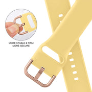 For Apple Watch Series 3 38mm Pin Buckle Silicone Watch Band(Yellow)