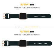 For Apple Watch Series 2 42mm Pin Buckle Silicone Watch Band(Dark Green)