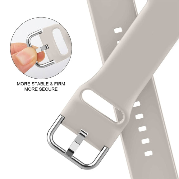 For Apple Watch Series 2 42mm Pin Buckle Silicone Watch Band(Starlight)