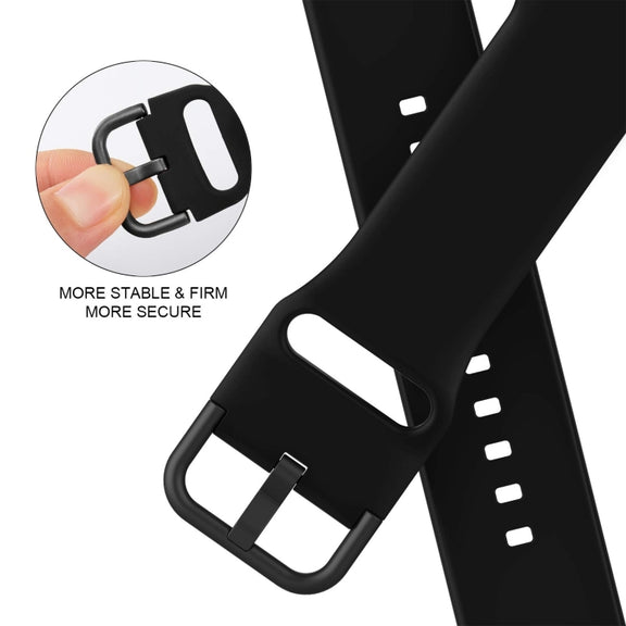 For Apple Watch Series 2 38mm Pin Buckle Silicone Watch Band(Black)