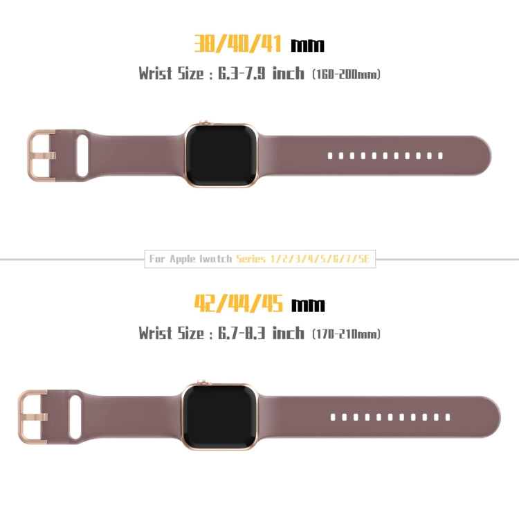 For Apple Watch Series 2 38mm Pin Buckle Silicone Watch Band(Smoked Purple)