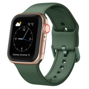 For Apple Watch 38mm Pin Buckle Silicone Watch Band(Clover)