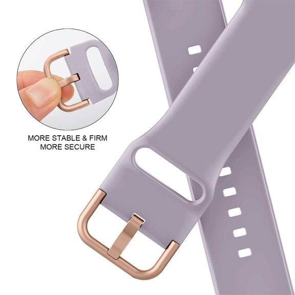 For Apple Watch 38mm Pin Buckle Silicone Watch Band(Baby Purple)