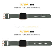 For Apple Watch 38mm Pin Buckle Silicone Watch Band(Olive)