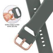 For Apple Watch 38mm Pin Buckle Silicone Watch Band(Olive)