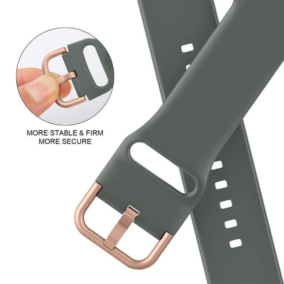 For Apple Watch 38mm Pin Buckle Silicone Watch Band(Olive)