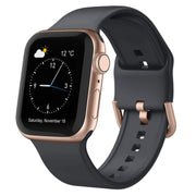 For Apple Watch SE 2023 40mm Pin Buckle Silicone Watch Band(Dark Grey)