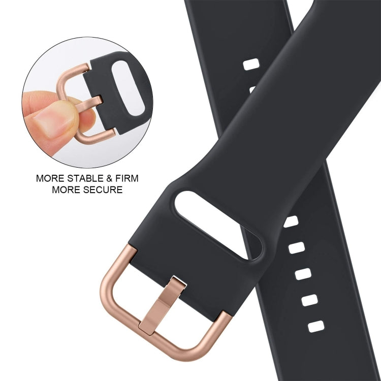For Apple Watch SE 2023 40mm Pin Buckle Silicone Watch Band(Dark Grey)