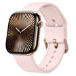 For Apple Watch Series 10 46mm Pin Buckle Silicone Watch Band(Pink Sand) - free shipping - PMC TechLife - Order now!