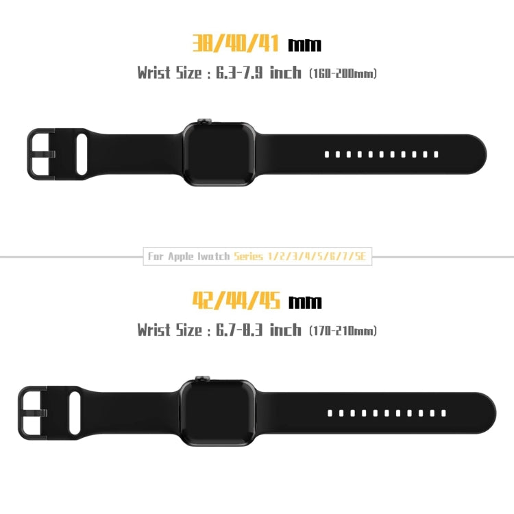 For Apple Watch Series 10 42mm Pin Buckle Silicone Watch Band(Black)