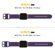 For Apple Watch Series 10 42mm Pin Buckle Silicone Watch Band(Dark Purple)