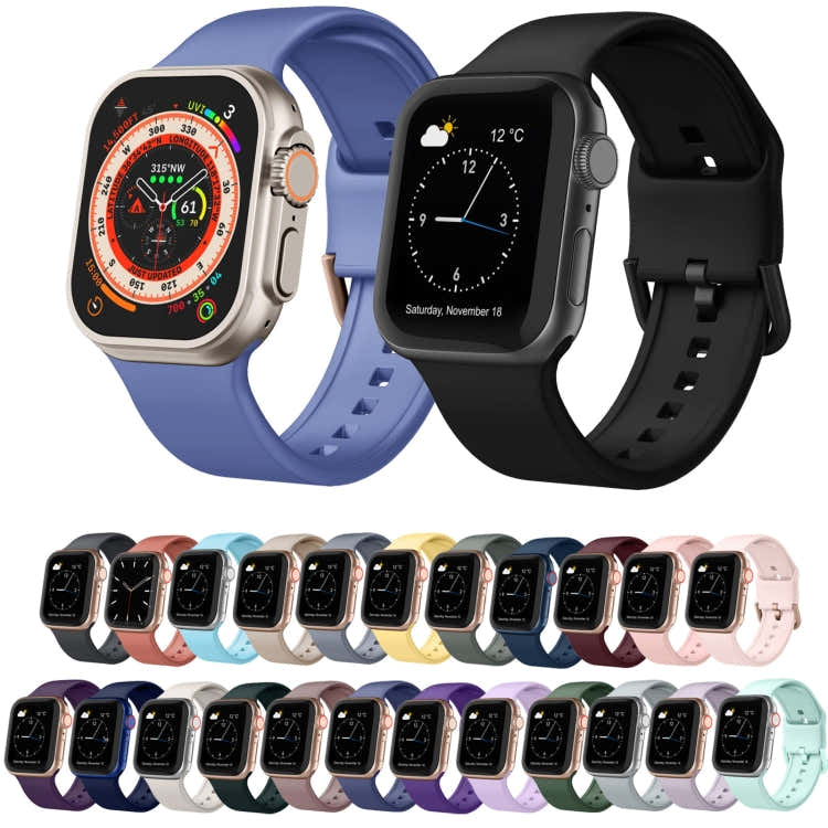 For Apple Watch Ultra 2 49mm Pin Buckle Silicone Watch Band(Pink)