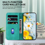 For Motorola Edge 50 Pro Lily Embossed Leather Phone Case(Green)