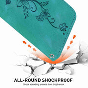 For Motorola Edge 2024 Lily Embossed Leather Phone Case(Green)