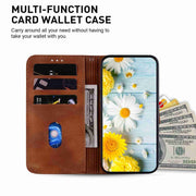 For Motorola Edge 2024 Lily Embossed Leather Phone Case(Brown)