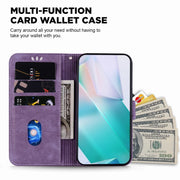 For iPhone 16e Little Tiger Embossed Leather Phone Case(Purple)