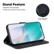 For iPhone 16e Little Tiger Embossed Leather Phone Case(Black)