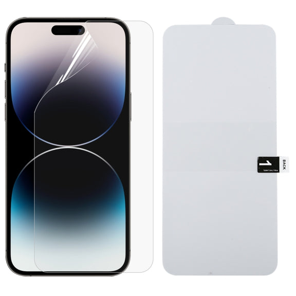 For iPhone 15 Pro Full Screen Protector Explosion-proof Hydrogel Film