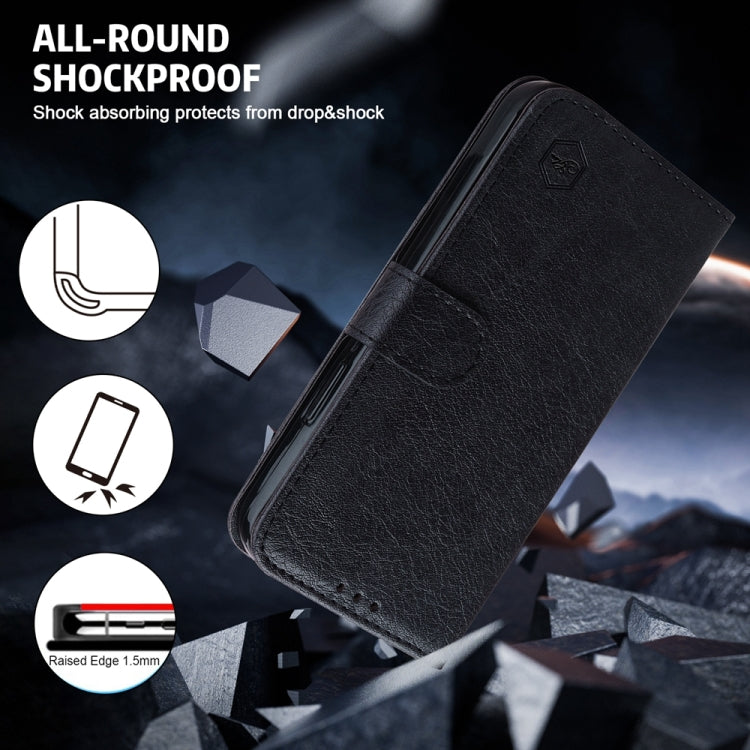 For Google Pixel 9 Pro Skin Feeling Oil Leather Texture PU + TPU Phone Case(Black)