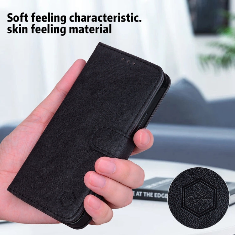 For Google Pixel 9 Pro Skin Feeling Oil Leather Texture PU + TPU Phone Case(Black)