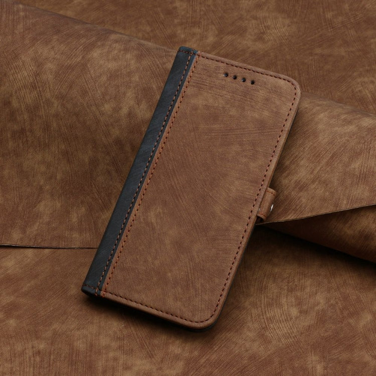 For iPhone 16 Side Buckle Double Fold Hand Strap Leather Phone Case(Brown)