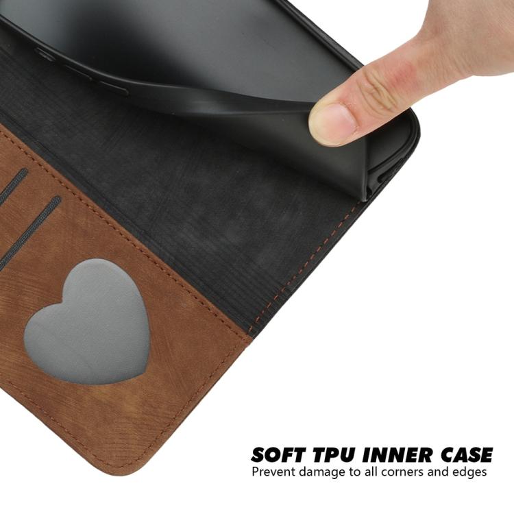 For iPhone 17 Pro Max Side Buckle Double Fold Hand Strap Leather Phone Case(Brown)