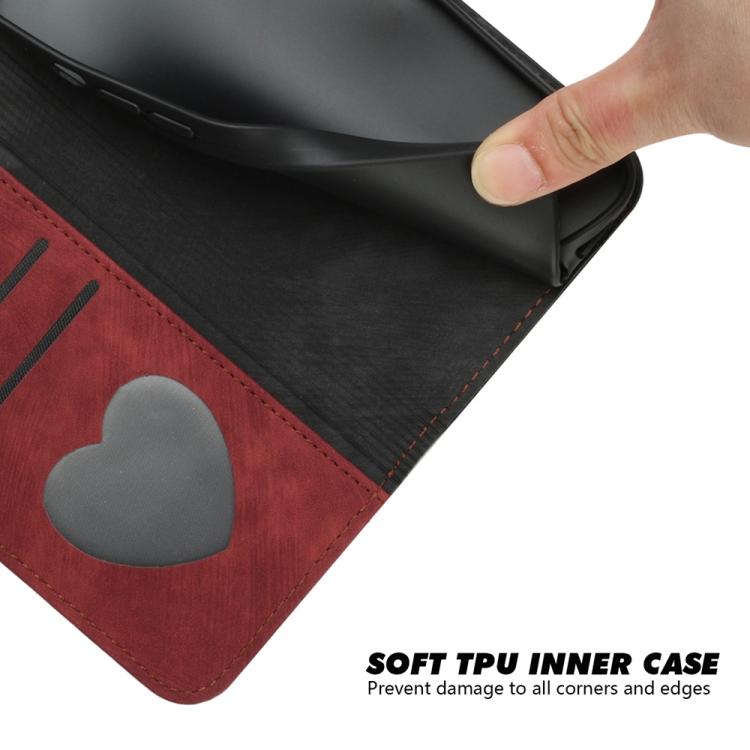 For iPhone 17 Pro Side Buckle Double Fold Hand Strap Leather Phone Case(Red)