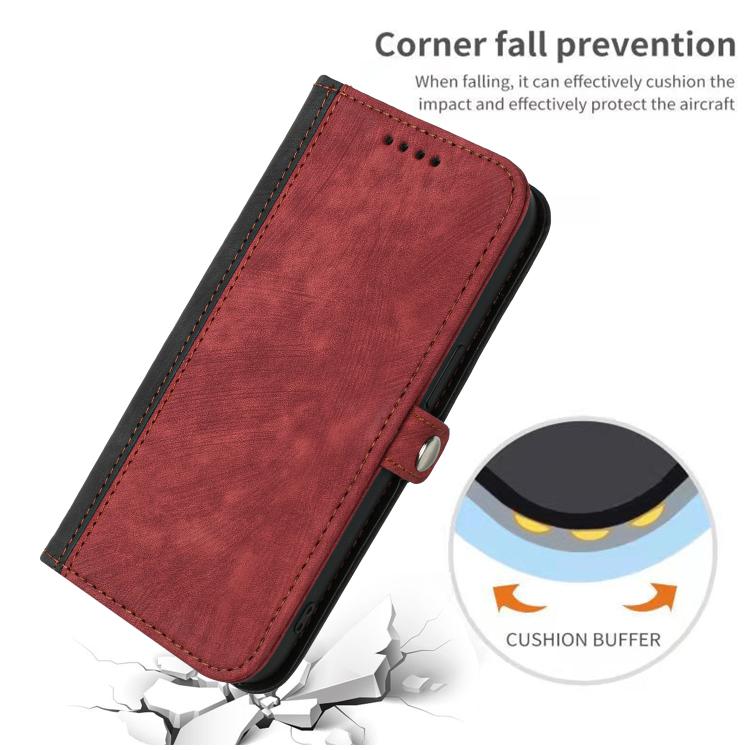 For iPhone 17 Pro Side Buckle Double Fold Hand Strap Leather Phone Case(Red)
