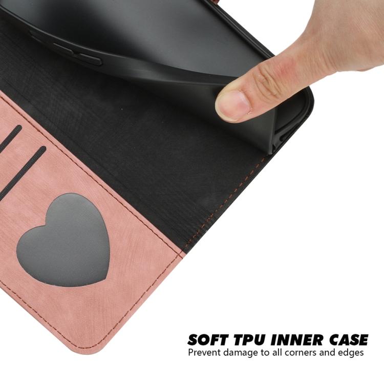 For iPhone 17 Pro Side Buckle Double Fold Hand Strap Leather Phone Case(Pink)
