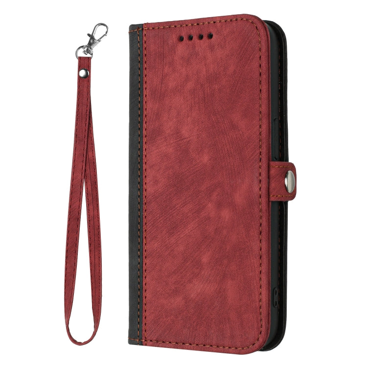 For Huawei Pura 70 Pro / Pura 70 Pro+ Side Buckle Double Fold Hand Strap Leather Phone Case(Red)