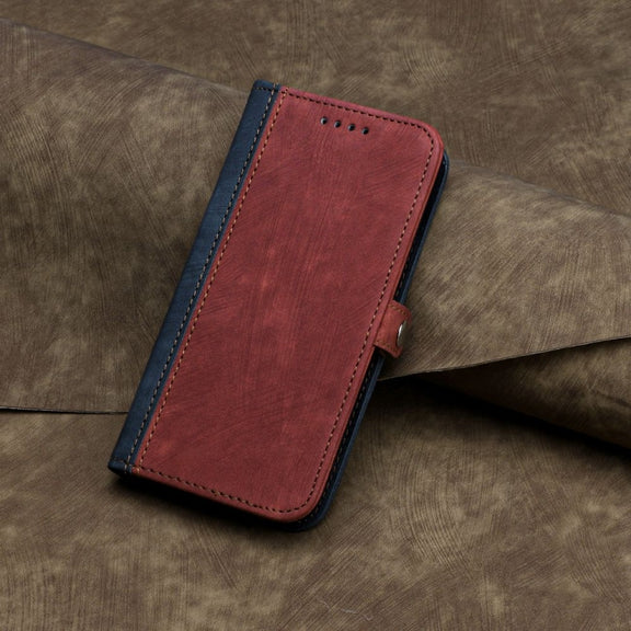 For Motorola Edge 5G 2024 Side Buckle Double Fold Hand Strap Leather Phone Case(Red)