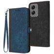 For Motorola Moto G Stylus 5G 2024 Side Buckle Double Fold Hand Strap Leather Phone Case(Royal Blue) - Motorola Cases by PMC Jewellery | Online Shopping South Africa | PMC Jewellery | Buy Now Pay Later Mobicred