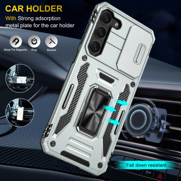 For Samsung Galaxy S24 5G Armor PC + TPU Camera Shield Phone Case(Grey)