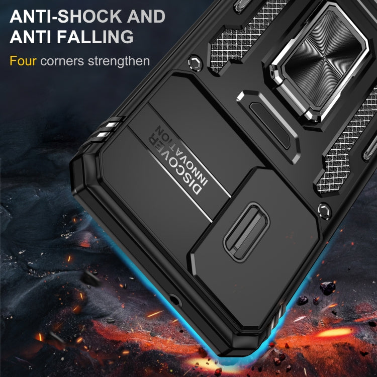 For Samsung Galaxy S24+ 5G Armor PC + TPU Camera Shield Phone Case(Black)