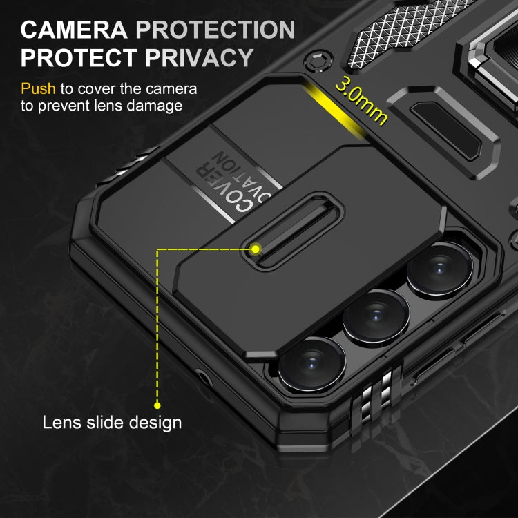 For Samsung Galaxy S24+ 5G Armor PC + TPU Camera Shield Phone Case(Black)