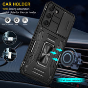 For Samsung Galaxy S24+ 5G Armor PC + TPU Camera Shield Phone Case(Black)
