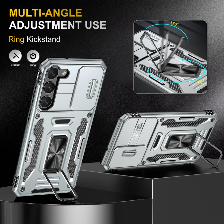 For Samsung Galaxy S24+ 5G Armor PC + TPU Camera Shield Phone Case(Grey)