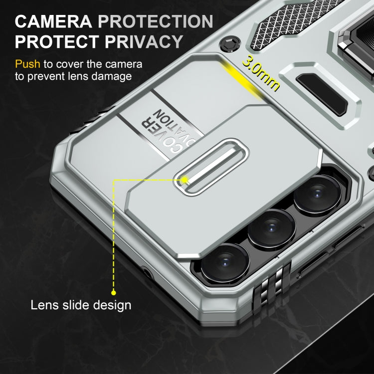 For Samsung Galaxy S24+ 5G Armor PC + TPU Camera Shield Phone Case(Grey)