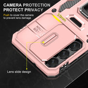 For Samsung Galaxy S24+ 5G Armor PC + TPU Camera Shield Phone Case(Rose Gold)