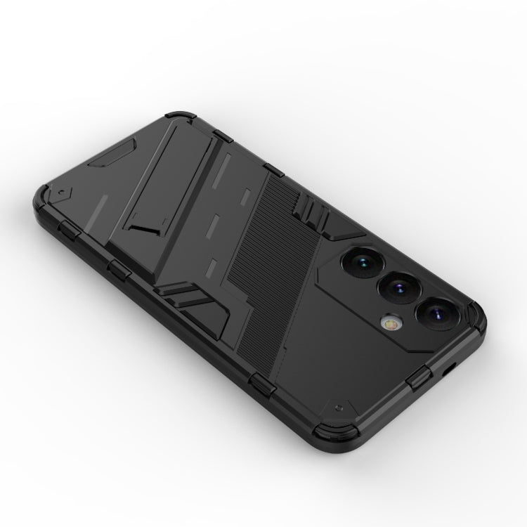 For Samsung Galaxy S24+ 5G Punk Armor 2 in 1 PC + TPU Shockproof Phone Case with Invisible Holder(Black)