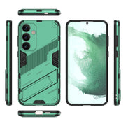 For Samsung Galaxy S24+ 5G Punk Armor 2 in 1 PC + TPU Shockproof Phone Case with Invisible Holder(Green)