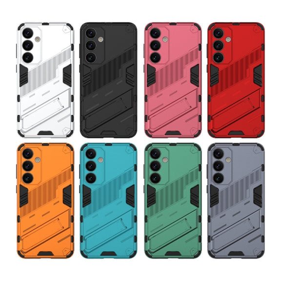 For Samsung Galaxy S24+ 5G Punk Armor 2 in 1 PC + TPU Shockproof Phone Case with Invisible Holder(Green)