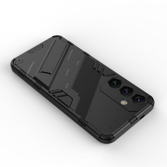 For Samsung Galaxy S24+ 5G Punk Armor 2 in 1 PC + TPU Shockproof Phone Case with Invisible Holder(Light Red)