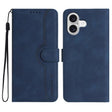 For iPhone 17 Heart Pattern Skin Feel Leather Phone Case(Royal Blue) - free shipping - PMc TechLife - Order now!