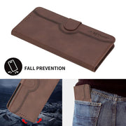 For iPhone 17 Pro Max Heart Pattern Skin Feel Leather Phone Case(Brown)